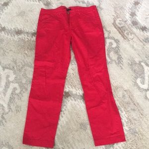 Mango Straight Red Pants